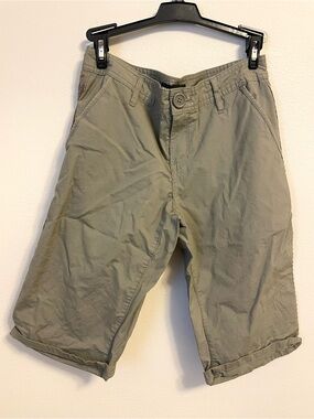 DKNY - Olive Green Cotton Utility Shorts - Size 4